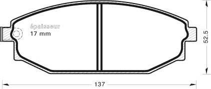 MGA 511 - Brake Pad Set, disc brake autospares.lv