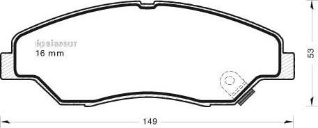 MGA 513 - Brake Pad Set, disc brake autospares.lv