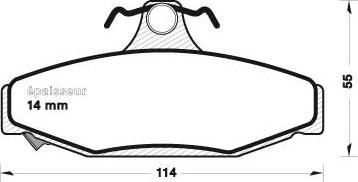 MGA 517 - Brake Pad Set, disc brake autospares.lv