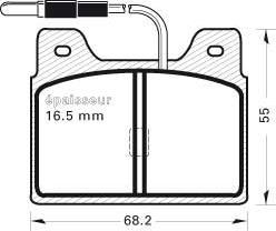 Mando MBF010633 - Brake Pad Set, disc brake autospares.lv