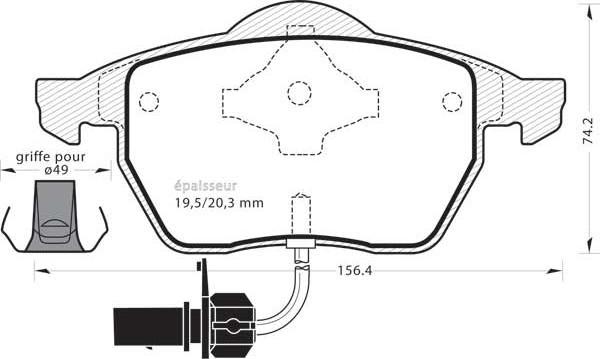 MGA 589 - Brake Pad Set, disc brake autospares.lv