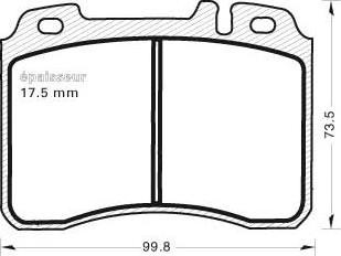 MGA 584 - Brake Pad Set, disc brake autospares.lv