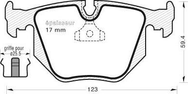 Delphi LUP846 - Brake Pad Set, disc brake autospares.lv