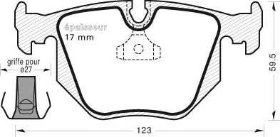 MGA 586 - Brake Pad Set, disc brake autospares.lv