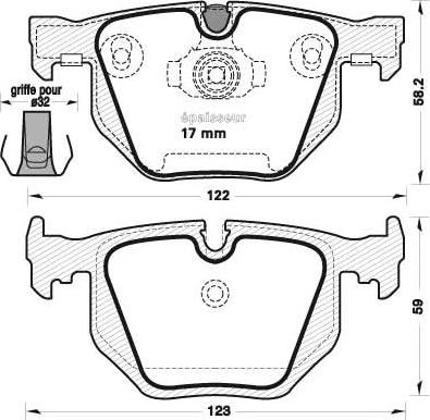 MGA 587 - Brake Pad Set, disc brake autospares.lv