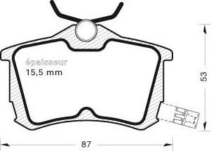 MGA 535 - Brake Pad Set, disc brake autospares.lv