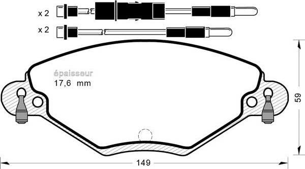 MGA 531 - Brake Pad Set, disc brake autospares.lv