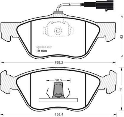 MGA 533 - Brake Pad Set, disc brake autospares.lv