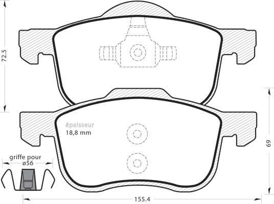 MGA 537 - Brake Pad Set, disc brake autospares.lv