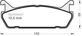 MGA 526 - Brake Pad Set, disc brake autospares.lv