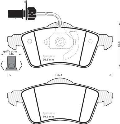 Diamax FD21013M - Brake Pad Set, disc brake autospares.lv