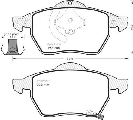 MGA 528 - Brake Pad Set, disc brake autospares.lv