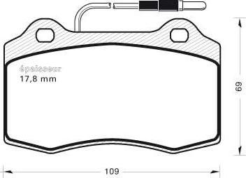 MGA 527 - Brake Pad Set, disc brake autospares.lv