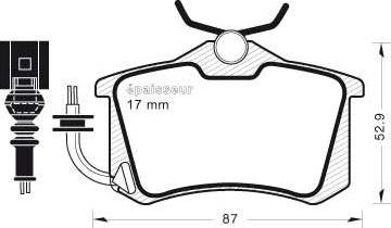 MGA 574 - Brake Pad Set, disc brake autospares.lv