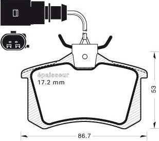 MGA 576 - Brake Pad Set, disc brake autospares.lv