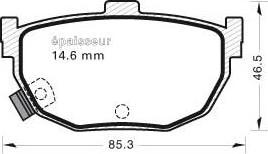 MGA 577 - Brake Pad Set, disc brake autospares.lv