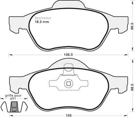 MGA 690 - Brake Pad Set, disc brake autospares.lv