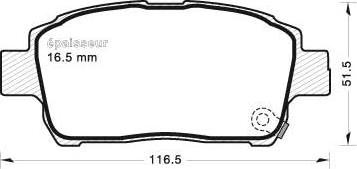 MGA 691 - Brake Pad Set, disc brake autospares.lv