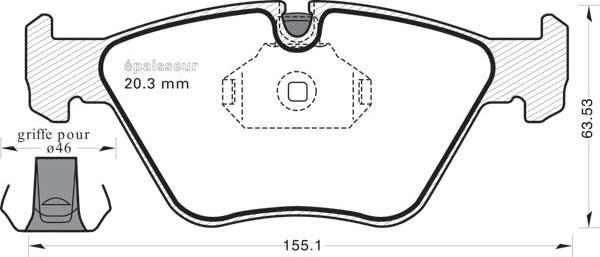 MGA 698 - Brake Pad Set, disc brake autospares.lv