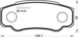 MGA 697 - Brake Pad Set, disc brake autospares.lv