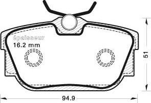 MGA 640 - Brake Pad Set, disc brake autospares.lv