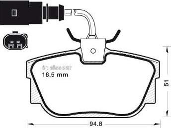 Quinton Hazell QFD4321AF - Brake Pad Set, disc brake autospares.lv