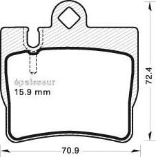 MGA 643 - Brake Pad Set, disc brake autospares.lv