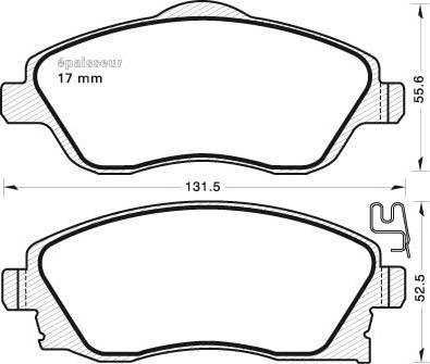 MGA 647 - Brake Pad Set, disc brake autospares.lv