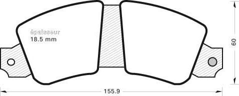 MGA 64 - Brake Pad Set, disc brake autospares.lv