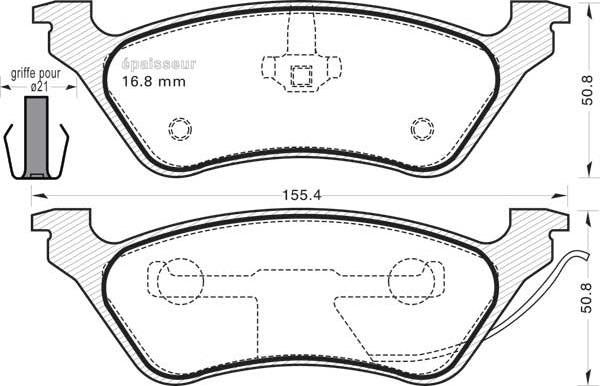 MGA 655 - Brake Pad Set, disc brake autospares.lv