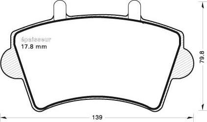 MGA 658 - Brake Pad Set, disc brake autospares.lv