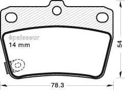 MGA 669 - Brake Pad Set, disc brake autospares.lv