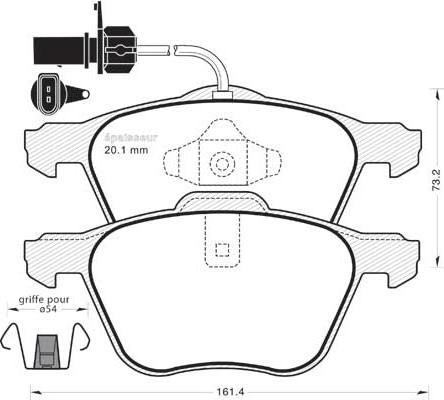 MGA 668 - Brake Pad Set, disc brake autospares.lv