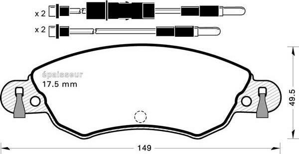 MGA 663 - Brake Pad Set, disc brake autospares.lv