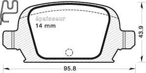 MGA 667 - Brake Pad Set, disc brake autospares.lv