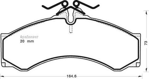 MGA 609 - Brake Pad Set, disc brake autospares.lv