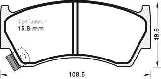 MGA 604 - Brake Pad Set, disc brake autospares.lv