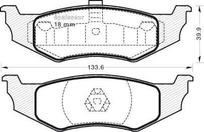 MGA 600 - Brake Pad Set, disc brake autospares.lv