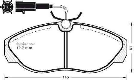 MGA 601 - Brake Pad Set, disc brake autospares.lv