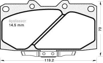 Remsa 34802 - Brake Pad Set, disc brake autospares.lv