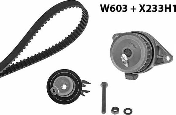 MGA 603K1 - Water Pump & Timing Belt Set autospares.lv