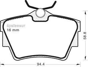 MGA 603 - Brake Pad Set, disc brake autospares.lv