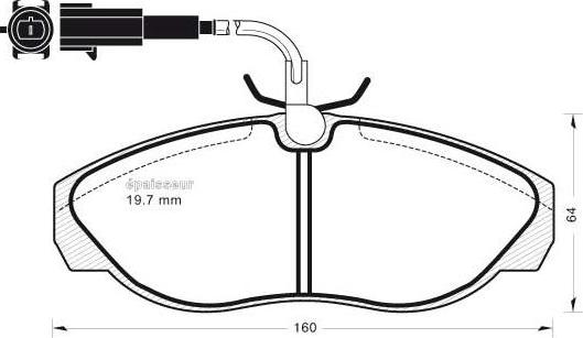 MGA 602 - Brake Pad Set, disc brake autospares.lv