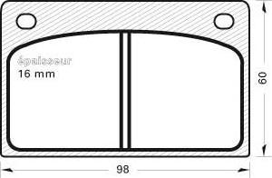 MGA 60 - Brake Pad Set, disc brake autospares.lv