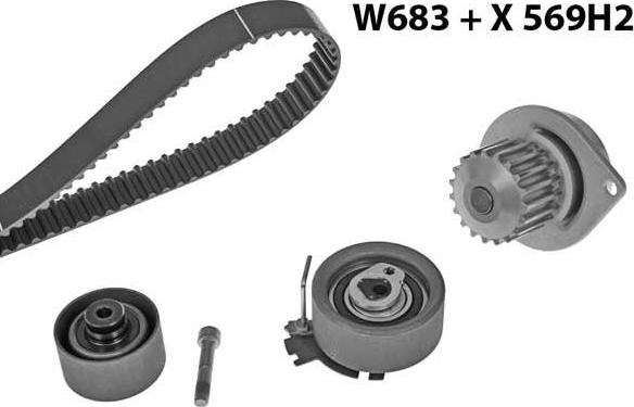 MGA 683K2 - Water Pump & Timing Belt Set autospares.lv