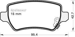 MGA 687 - Brake Pad Set, disc brake autospares.lv