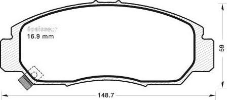 MGA 635 - Brake Pad Set, disc brake autospares.lv