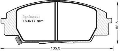 MGA 630 - Brake Pad Set, disc brake autospares.lv