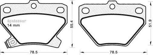 MGA 631 - Brake Pad Set, disc brake autospares.lv