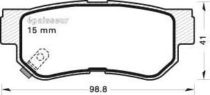 MGA 633 - Brake Pad Set, disc brake autospares.lv